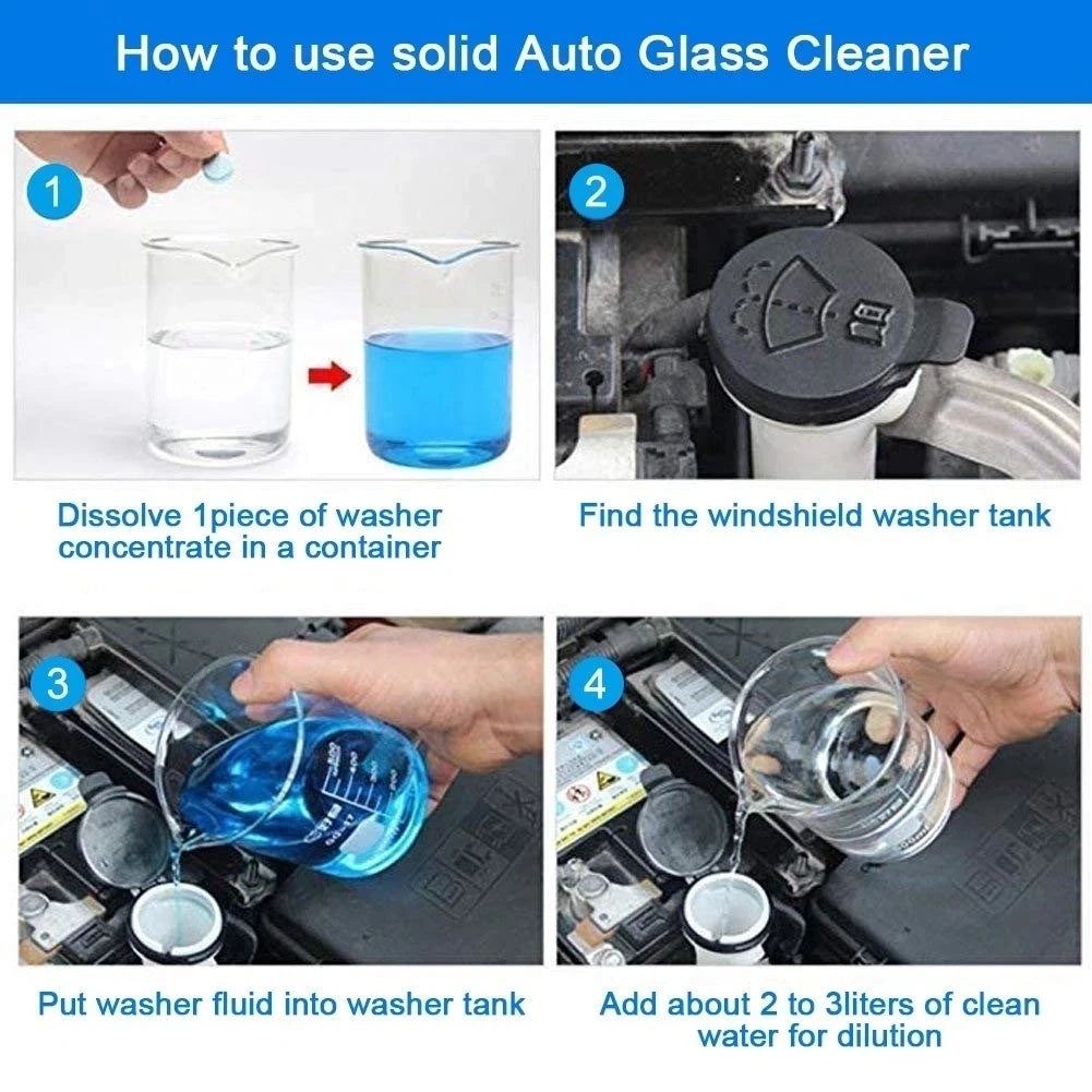 Effervescent Windscreen Cleaner Tablets - MegaloDrop