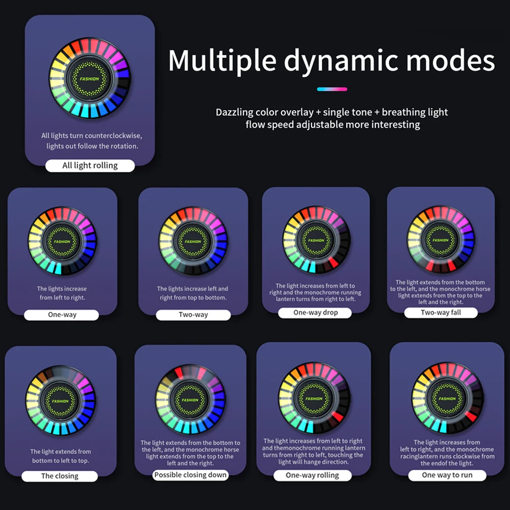 Car Music Rhythm Lamp – RGB LED Atmosphere Light with Sound Control & App Options. - MegaloDrop