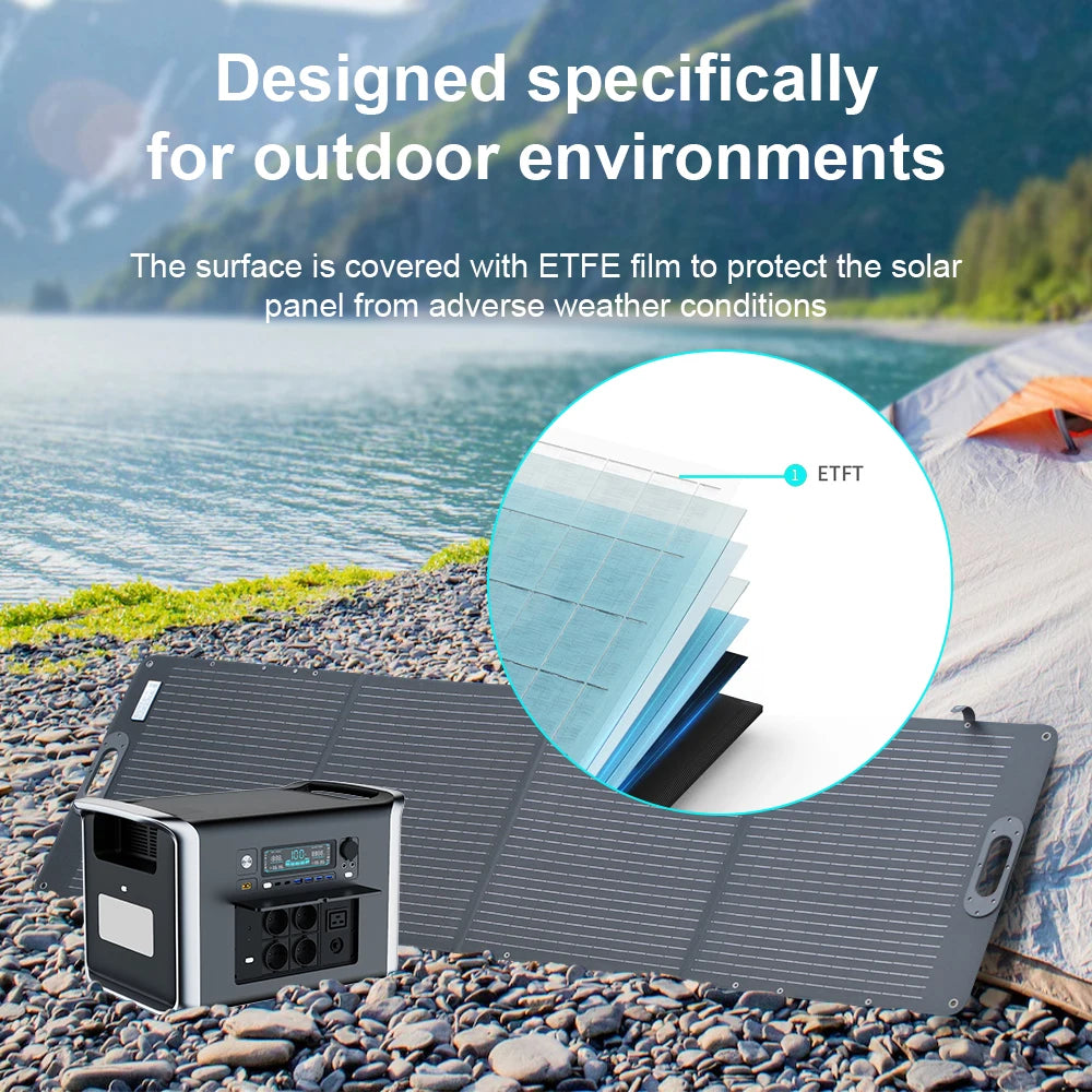 Camping Portable Power Station Solar Generator 1000W 2000W Lifepo4 Battery 220V AC Outlets Power Flexible Solar Panel Equipment - MegaloDrop