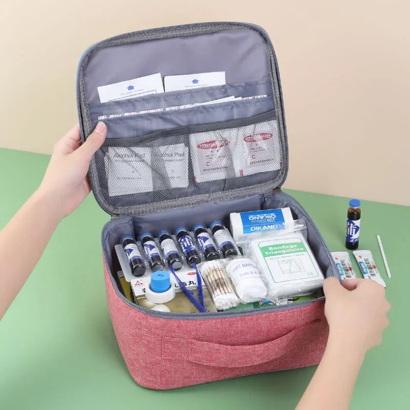Home First Aid Kit Large Capacity Empty Medicine Storage Bag Portable Travel Medicine Box Survival Bag Emergency Bag For Car - MegaloDrop