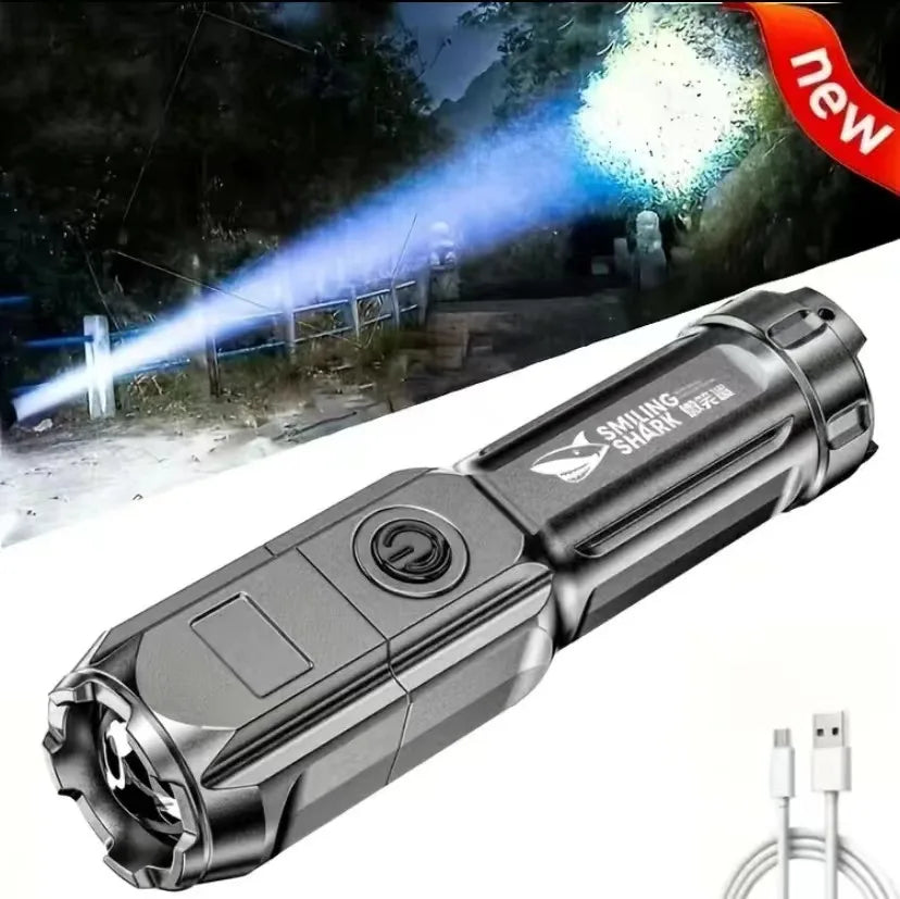 Powerful LED Flashlight Rechargeable USB 18650 Waterproof Zoom Fishing Hunting 100000 Lumens Tactical Flashlight LED Flashlight - MegaloDrop