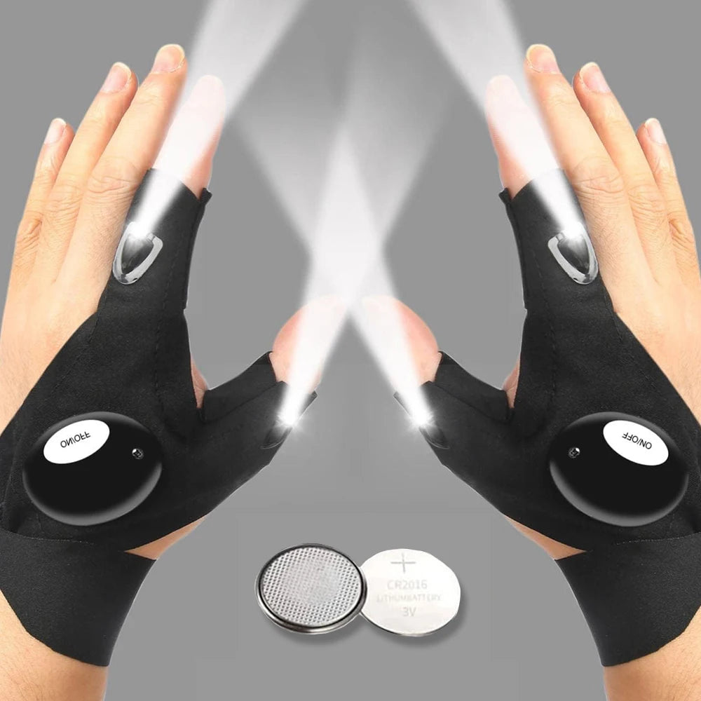 Fingerless LED Glove: Waterproof Light for Mechanics and Various Activities - MegaloDrop