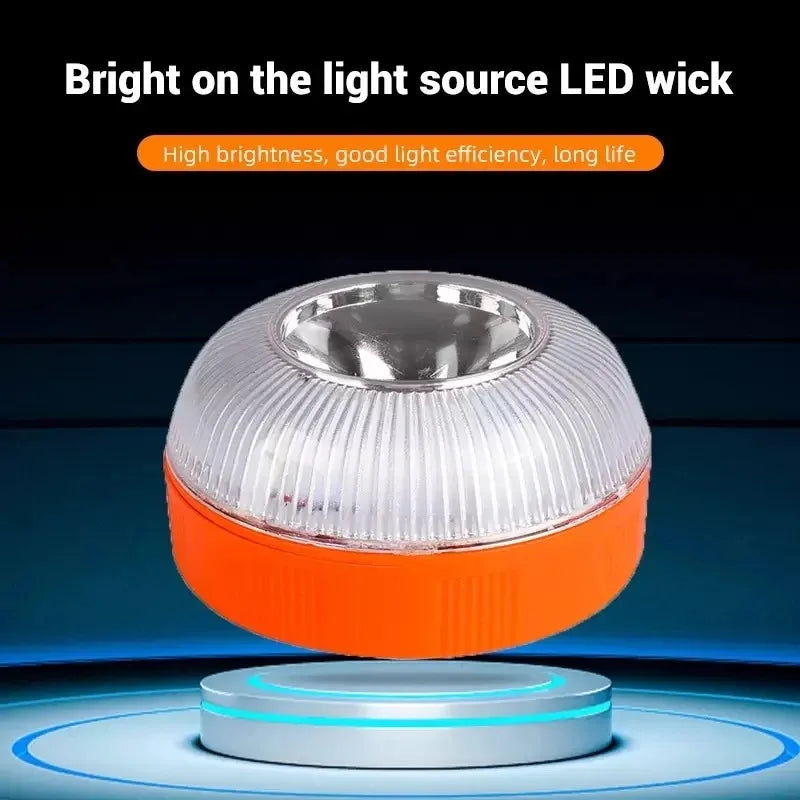 Spain Car Emergency Light Signal V16 Homologated Dgt Approved Beacon Light USB Rechargeable Magnetic Induction Strobe Light - MegaloDrop