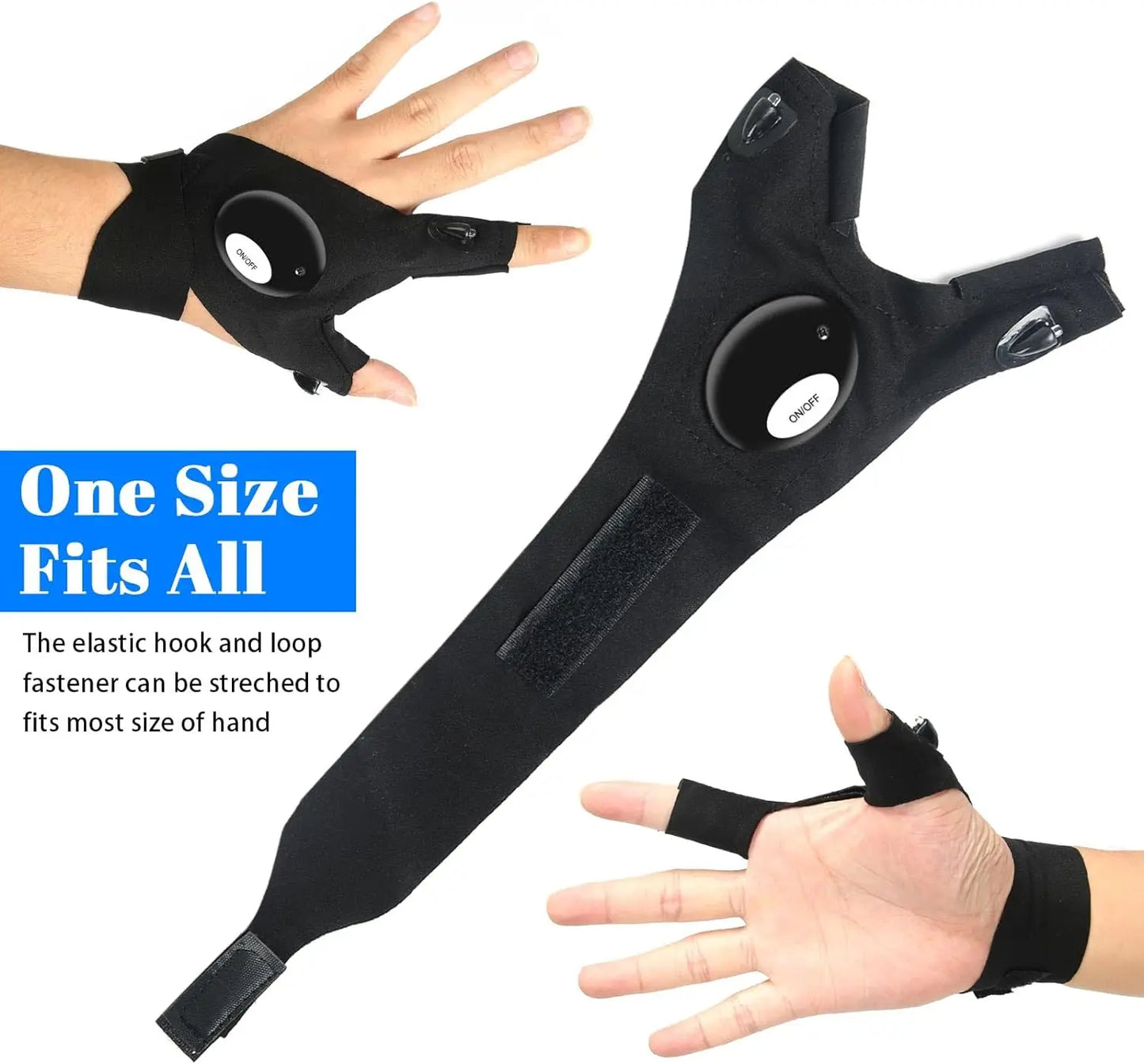 Fingerless LED Glove: Waterproof Light for Mechanics and Various Activities - MegaloDrop