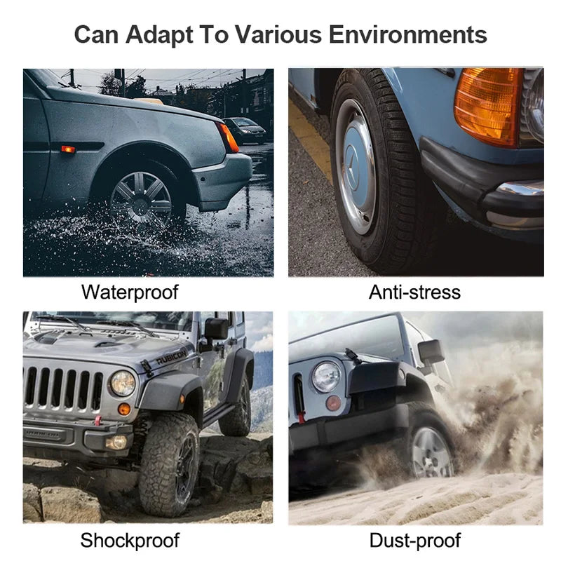 E-ACE Solar TPMS Car Tire Monitor Tire Pressure Sensor Auto Security Alarm Systems Digital Display Tyre Pressure - MegaloDrop