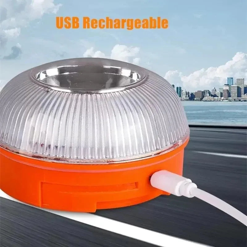 Spain Car Emergency Light Signal V16 Homologated Dgt Approved Beacon Light USB Rechargeable Magnetic Induction Strobe Light - MegaloDrop