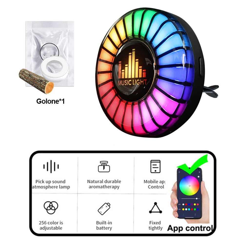 Car Music Rhythm Lamp – RGB LED Atmosphere Light with Sound Control & App Options. - MegaloDrop