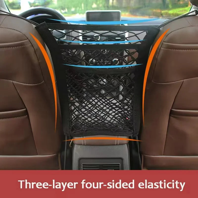 Car Storage Net Bag – Stretchable Divider & Organizer for Pets and Essentials - MegaloDrop