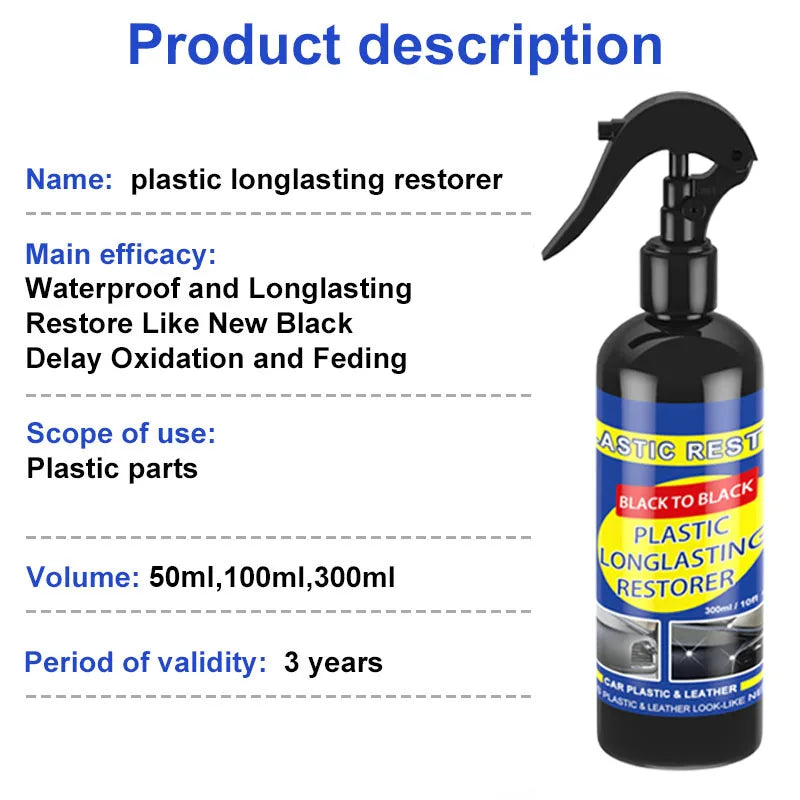 Car Plastic Restorer Back To Black Gloss Car Cleaning - MegaloDrop