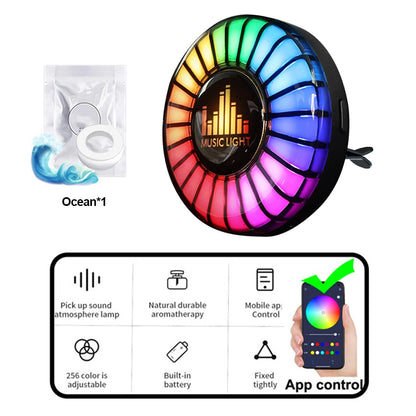Car Music Rhythm Lamp – RGB LED Atmosphere Light with Sound Control & App Options. - MegaloDrop