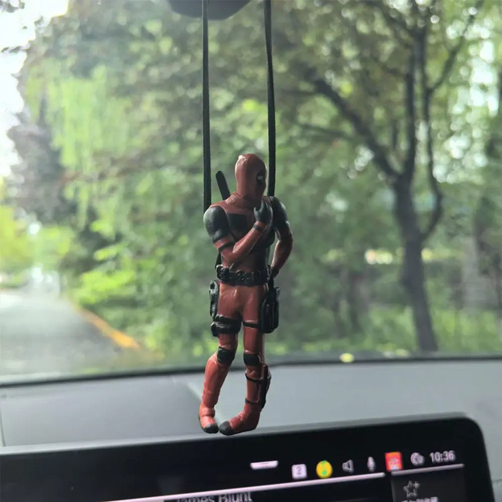 Deadpool Rearview Mirror Pendant – Fun and Bold Style for Your Ride!!