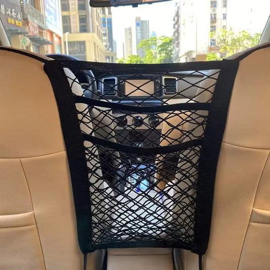 Car Storage Net Bag – Stretchable Divider & Organizer for Pets and Essentials - MegaloDrop