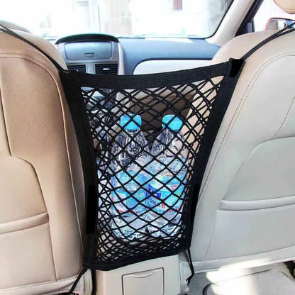 Car Storage Net Bag – Stretchable Divider & Organizer for Pets and Essentials - MegaloDrop