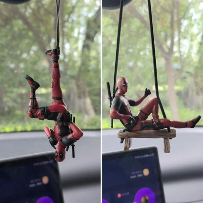 Deadpool Rearview Mirror Pendant – Fun and Bold Style for Your Ride!!