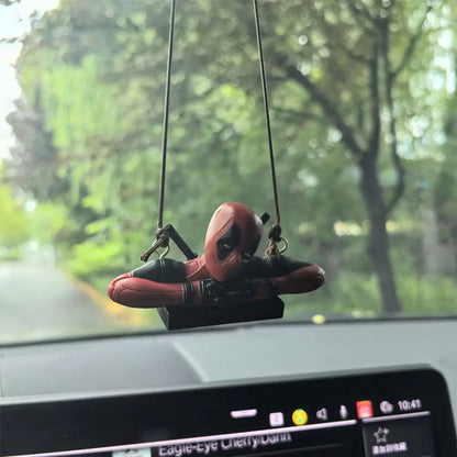 Deadpool Rearview Mirror Pendant – Fun and Bold Style for Your Ride!!