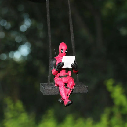 Deadpool Rearview Mirror Pendant – Fun and Bold Style for Your Ride!!