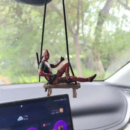 Deadpool Rearview Mirror Pendant – Fun and Bold Style for Your Ride!!