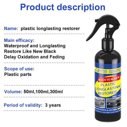 Car Plastic Restorer Back To Black Gloss Car Cleaning