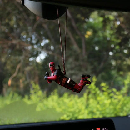 Deadpool Rearview Mirror Pendant – Fun and Bold Style for Your Ride!!