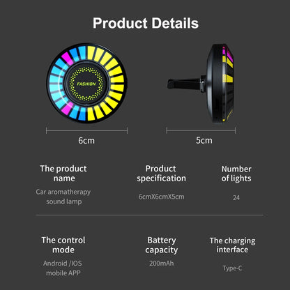 Car Music Rhythm Lamp – RGB LED Atmosphere Light with Sound Control & App Options. - MegaloDrop